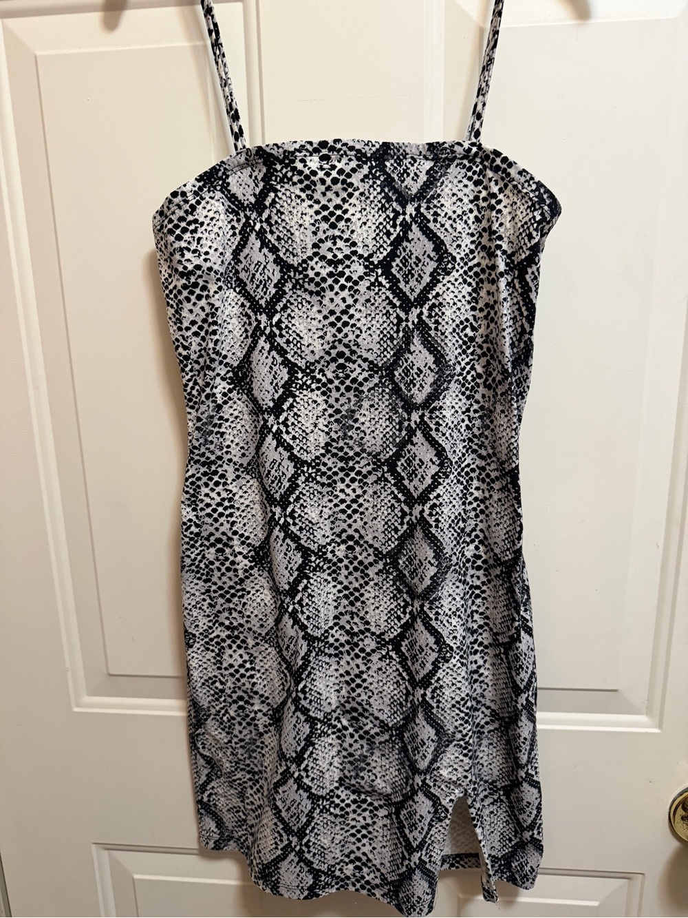 Garage Black & White Snake Print Mini Dress